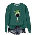 thumbnail image 4 of Blusas y camisas de manga larga con cuello redondo para niños Estampado del Día de San Patricio Estampados de manga larga Casual Suelto Forro polar para mayor calidez Sudadera con capucha de manga lar, 4 of 5