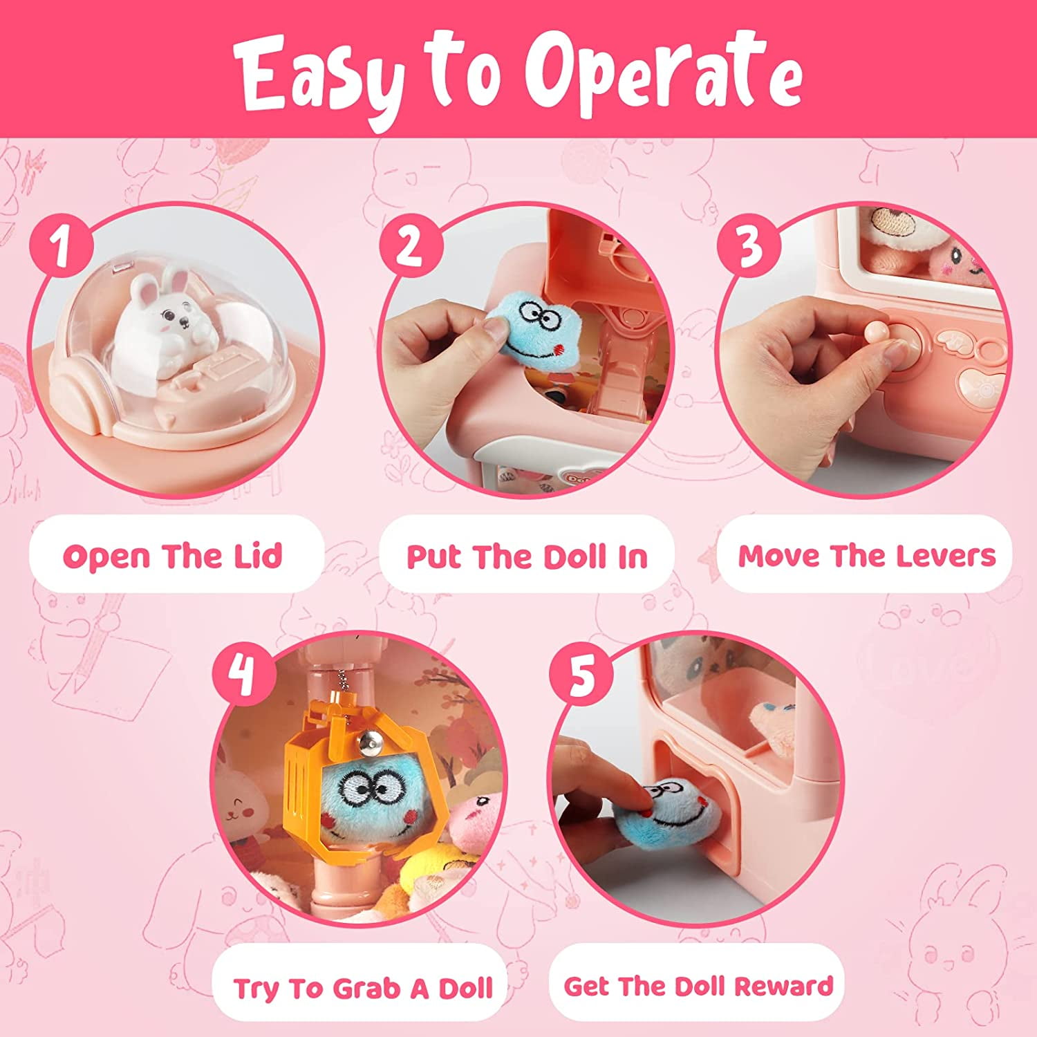 Mini Brands Claw Machine For Kids, Mini Candy Vending Grabber