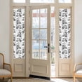 thumbnail image 2 of Black Gray Fruit Window Privacy Film, Vintage Plant Nature Botanical Flower Static Cling UV Sun Blocking Heat Control Window Tint, Non-Adhesive One Way Windows Privacy Cover 17.7''x78.7'', 2 of 7