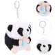 thumbnail image 5 of KAKOWELY Llavero de muñeco de panda pequeño, figura de peluche de dibujos animados, llavero de panda de peluche, 5 of 5