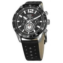 Westar Activ Chronograph Leather Strap Black Dial Quartz 90249SBN103 100M Men's Watch