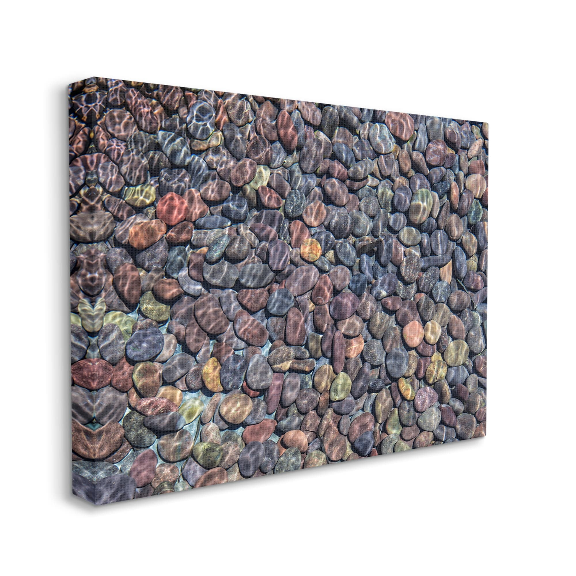 Stupell Ocean Ripples Underwater Pebbles Landscape Photography Gallery Wrapped Canvas Print Wall Art