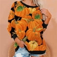 thumbnail image 1 of Sweat à Capuche Mode pour Femmes 2023 Manches Longues Col Rond Hauts Blouse Ample Imprimé Halloween Chandail en Molleton Graphique 50 % de Réduction Costumes Halloween/noël, 1 of 6