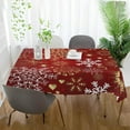 thumbnail image 6 of Coolnut Christmas Snowflake Tablecloth, Waterproof Washable Polyester Square Table Cover, Durable Tablecloth for Kitchen Dining Table Party Decor, 60"X 90", 6 of 7