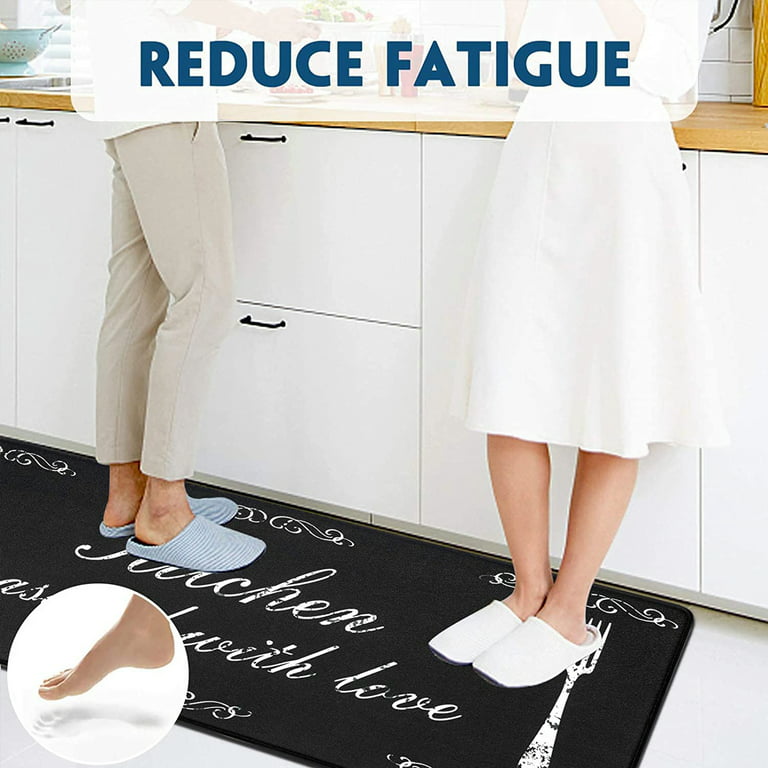 Kitchen Mat Set of 2 Anti Fatigue Mats, Non Slip Waterproof Memory