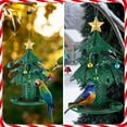 thumbnail image 5 of Meottam Christmas Tree Bird Feeders Metal Wild Bird Feeders Cute Funny Bird Feeder for Cardinal Hummingbird Outdoor Hanging Window Yard Garden Decorations Xmas Gifts (13.5x5.9 Inch), 5 of 8