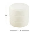 thumbnail image 3 of HomePop Upholstered Round Ottoman - Cream Boucle, 3 of 8