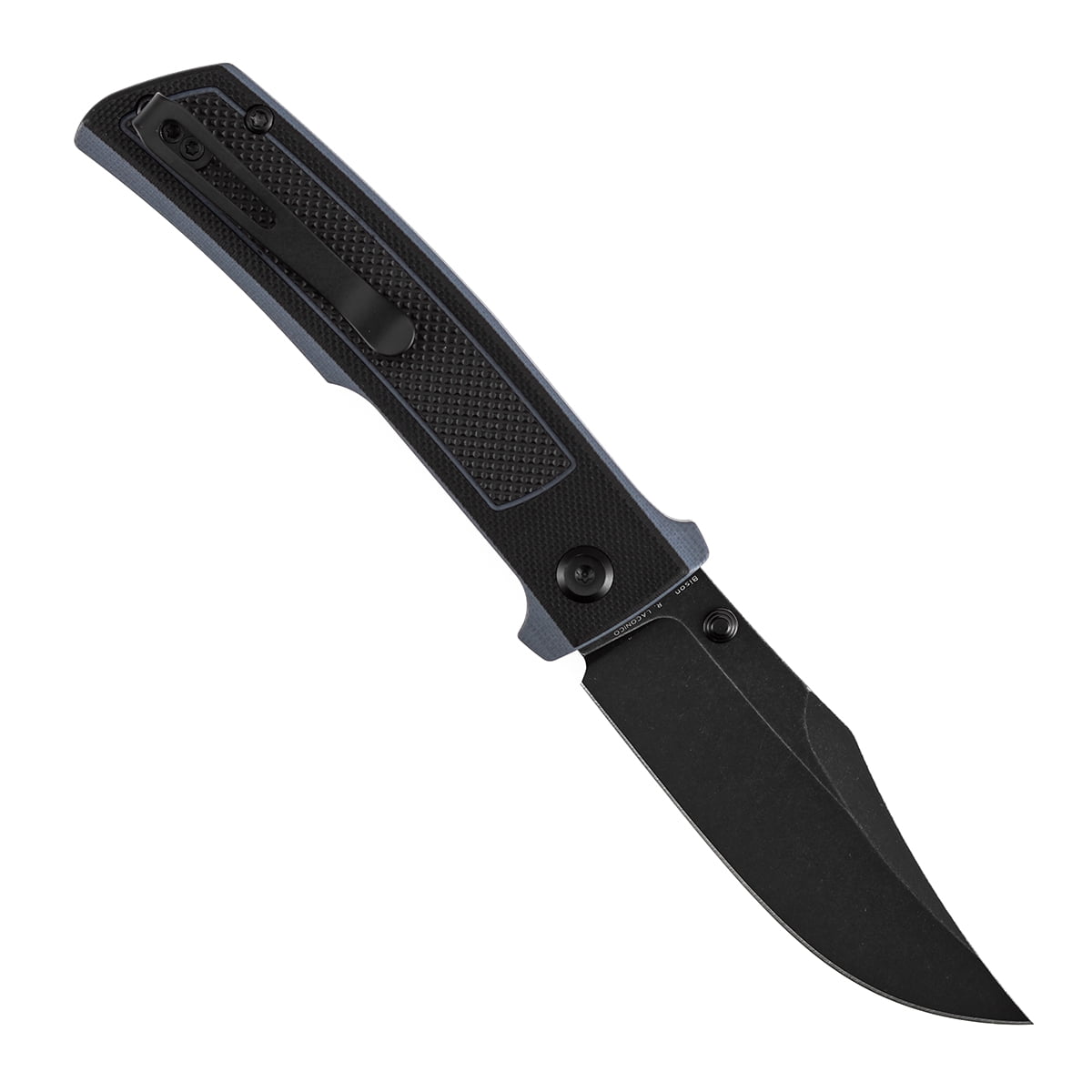 Tenable Bison Folding Knife 3.24'' Blackwash Nitro V Blade G10,with Frag Pattern Handle,B2108A2