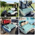 thumbnail image 6 of Golf Cart Seat Covers for 2 Seater, Turquoise Soft Microfiber Cart Seat Towel Blanket, Modern Abstract Art Ombre Striped Absorbent Breathable Non Slip Bench Seats Protector for Golf Course 51"x31", 6 of 9