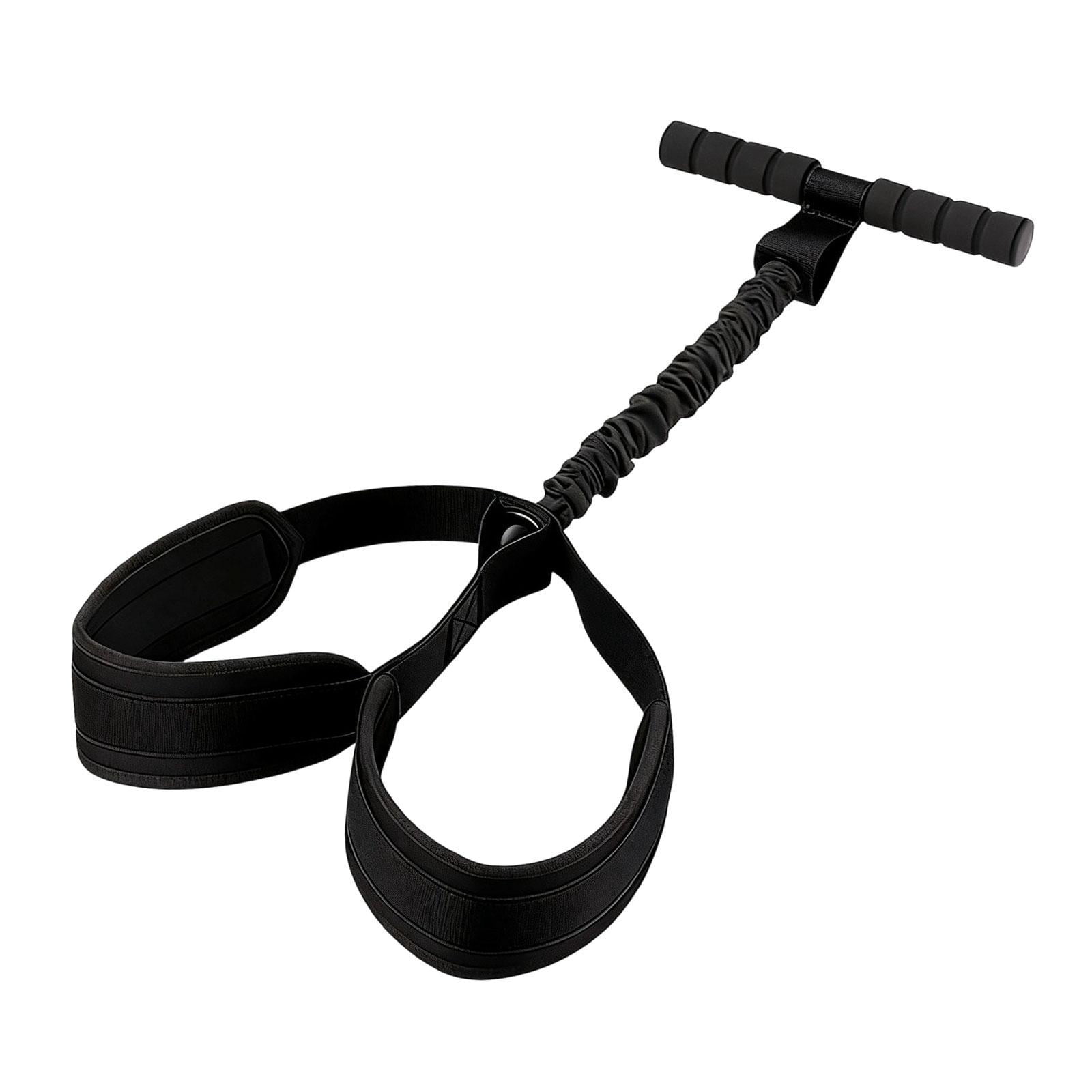 Baoblaze Adjustable Tension Pedal Resistance Band with Handle Latex Stretch Rope for Home Black