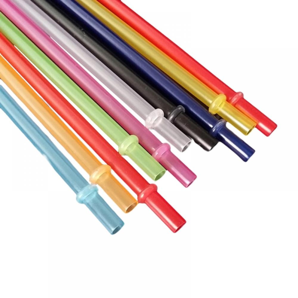 32 Pieces Reusable Plastic Straws Fit for Mason Jars, Tumblers, 10.25  Inches Extra Long Rainbow Colored Unbreakable Drinking Straws with 2  Cleaning