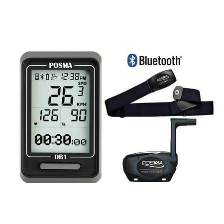 POSMA DB1 BLE4.0 Sports Cycling Computer Speedometer Odometer, Support GPS by Smartphone Integration iPhone and (Best Gps Speedometer App For Iphone)