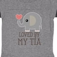 thumbnail image 3 of Inktastic Tia Loves Me Baby Elephant Boys or Girls Baby Bodysuit, 3 of 4