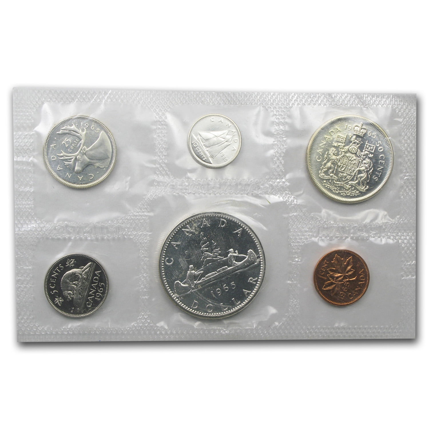 MINT UNC. 6 Coins Cent to $1 1971 Canada PL Set 