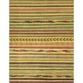 thumbnail image 1 of Ahgly Company Machine Washable Indoor Rectangle Abstract Gen Brown Yellow Area Rugs, 6' x 9', 1 of 7