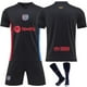 thumbnail image 1 of 2425 Camiseta de visitante del Barcelona chaleco negro 19 Yamal No. 10 Messi traje de uniforme de fútbol camiseta transfronterizaEdición en blanco+calcetines, 1 of 1