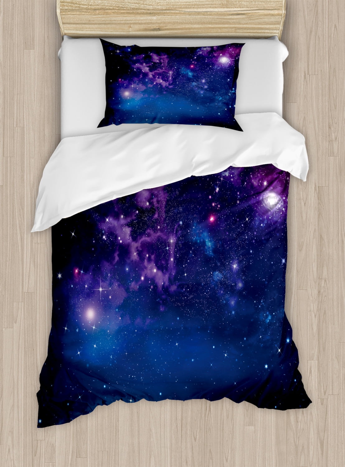 Space Duvet Cover Set Milky Way Themed Dark Matter With Star