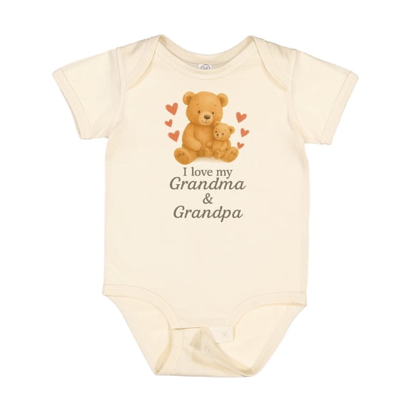 Inktastic I Love My Grandma and Grandpa Bear Family Boys or Girls Baby Bodysuit