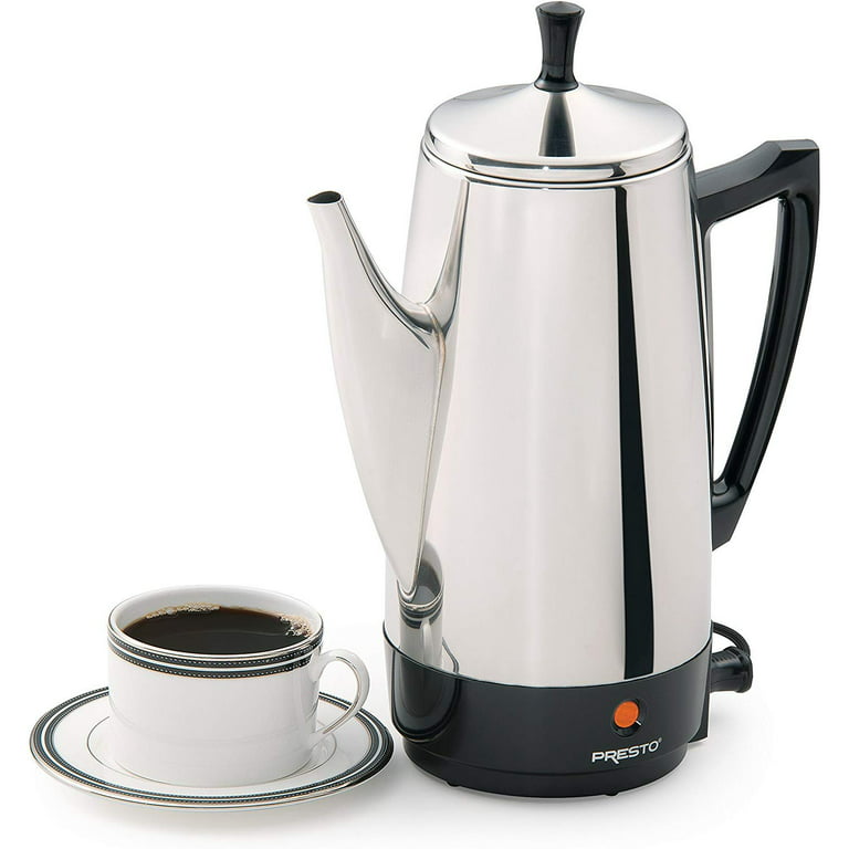 02815 Cordless-Serve 12-Cup Percolator Stainless Steel Coffee Maker Black