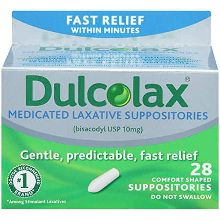 2 Pack Ducolax Laxative Suppositories,Fast ,Reliable & Gentle Relief 28 ct