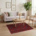 thumbnail image 3 of ODIKA 4'x6' Washable Area Rug Interlocking Squares Mosaic Long Grid Bold Geometric Abstract Refined Structured for Home Office, Under Desk, Non-Slip Chair-Friendly, Flatwoven, 3 of 7