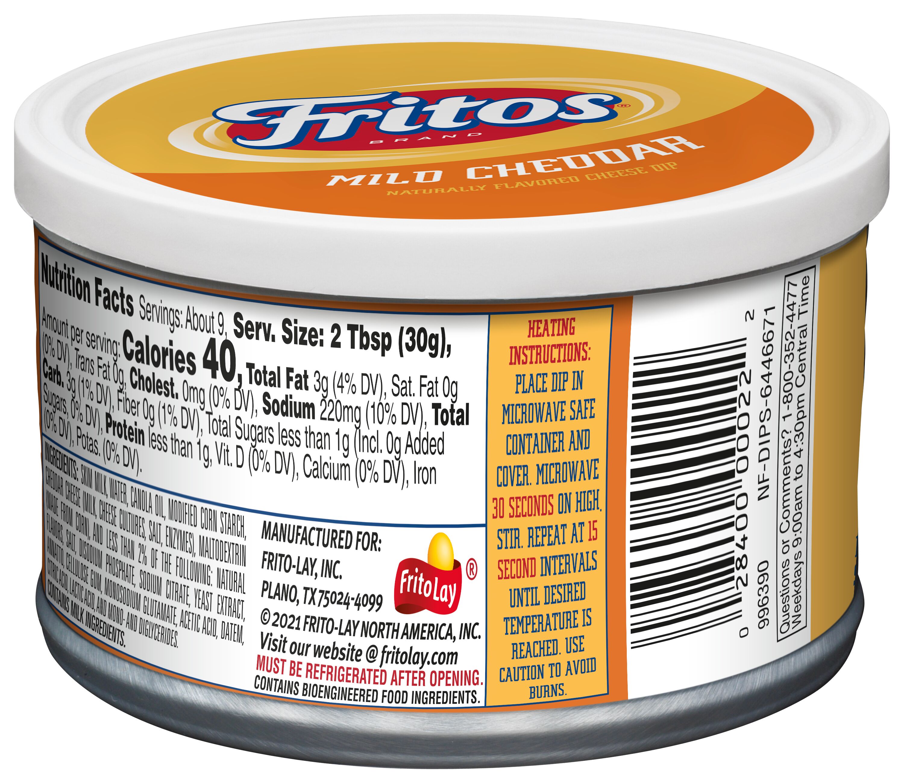 Fritos Mild Cheddar Flavored Cheese Dip, 9 oz Shelf-stable Can - image 5 of 9