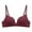 Wine, variant on LADIGASU Bra Women's Bra Wire Underwear Bra Everyday Small Cup Underwear
