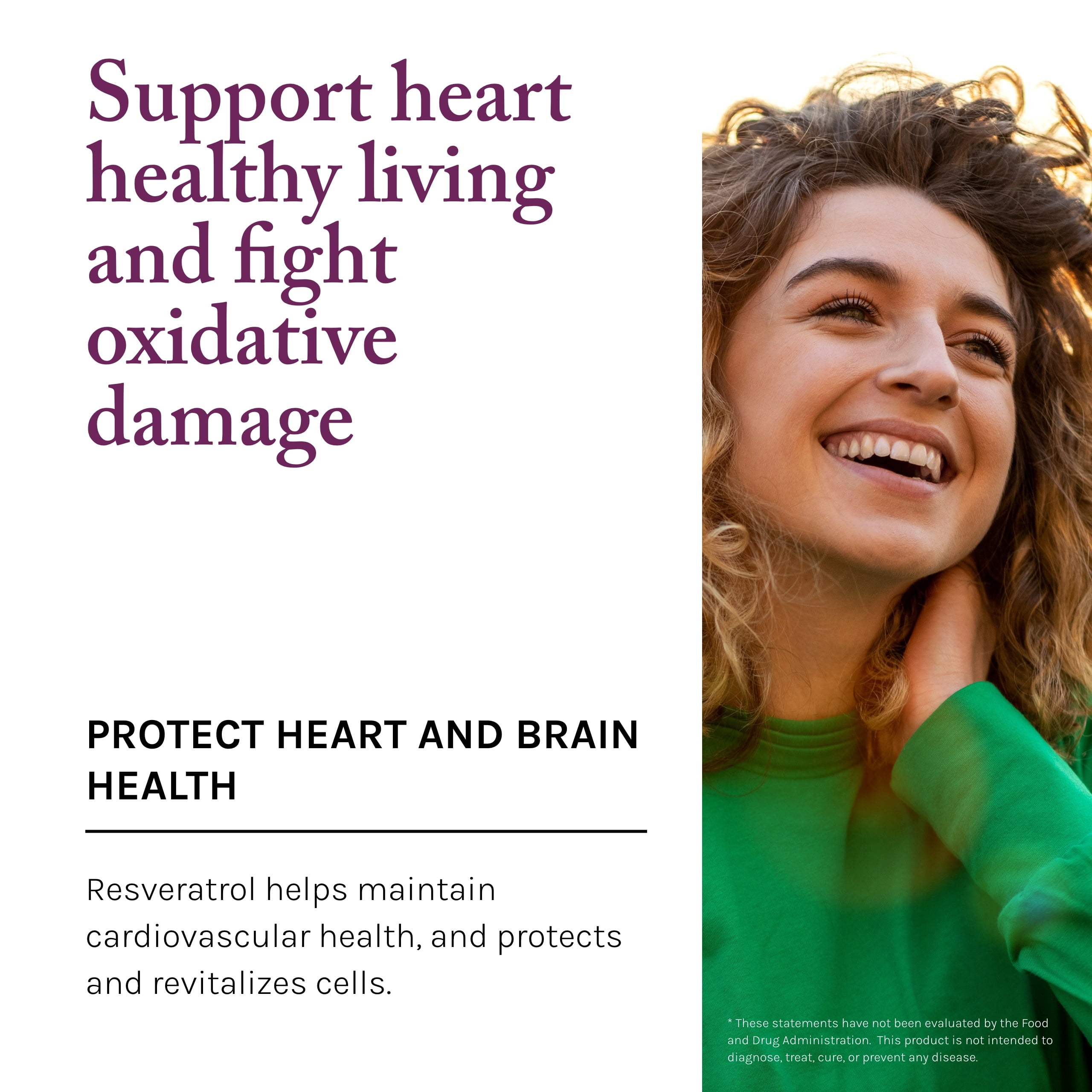 Reserveage, Resveratrol 250 mg, Antioxidant Supplement for Heart and Cellular Health, Supports Healthy Aging, Paleo, Keto, 60 Capsules