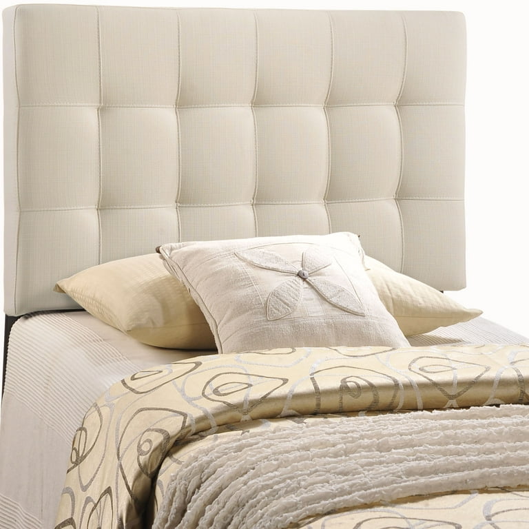 Ivory fabric cheap headboard