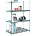 thumbnail image 2 of Nexel 5 Tier Wire Shelving Starter Unit, 48"W x 18"D x 74"H, Green Epoxy Finish, 2 of 5