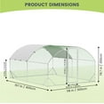 thumbnail image 5 of 2025 New Metal Chicken Coop, Dome Chicken Coop with Waterproof and Anti-UV Cover, Large Chicken Run Walk in Poultry Cage, Chicken Pen House for Ducks Rabbits Habitat Chicken Run Outdoor, 5 of 7