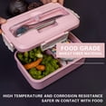 thumbnail image 6 of Thermal Bento Box, Wheat Straw Leak Proof Lunch Container with Silicone Seal, Portable Meal Prep Food Storage for Work School Travel, 6 of 9