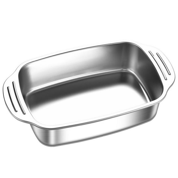 Stainless Steel Roasting Tray Portable Rectangular Roasting Pan for Fish Shrimp and Vegetables