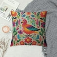 thumbnail image 2 of ONETECH  Throw Pillow Cover Birds Colorful Mexico Traditional Texture Vibrant Floral Pattern Leaves Rectangular Throw Pillow Covers for Couch Sofa Home Decor, 2 of 5