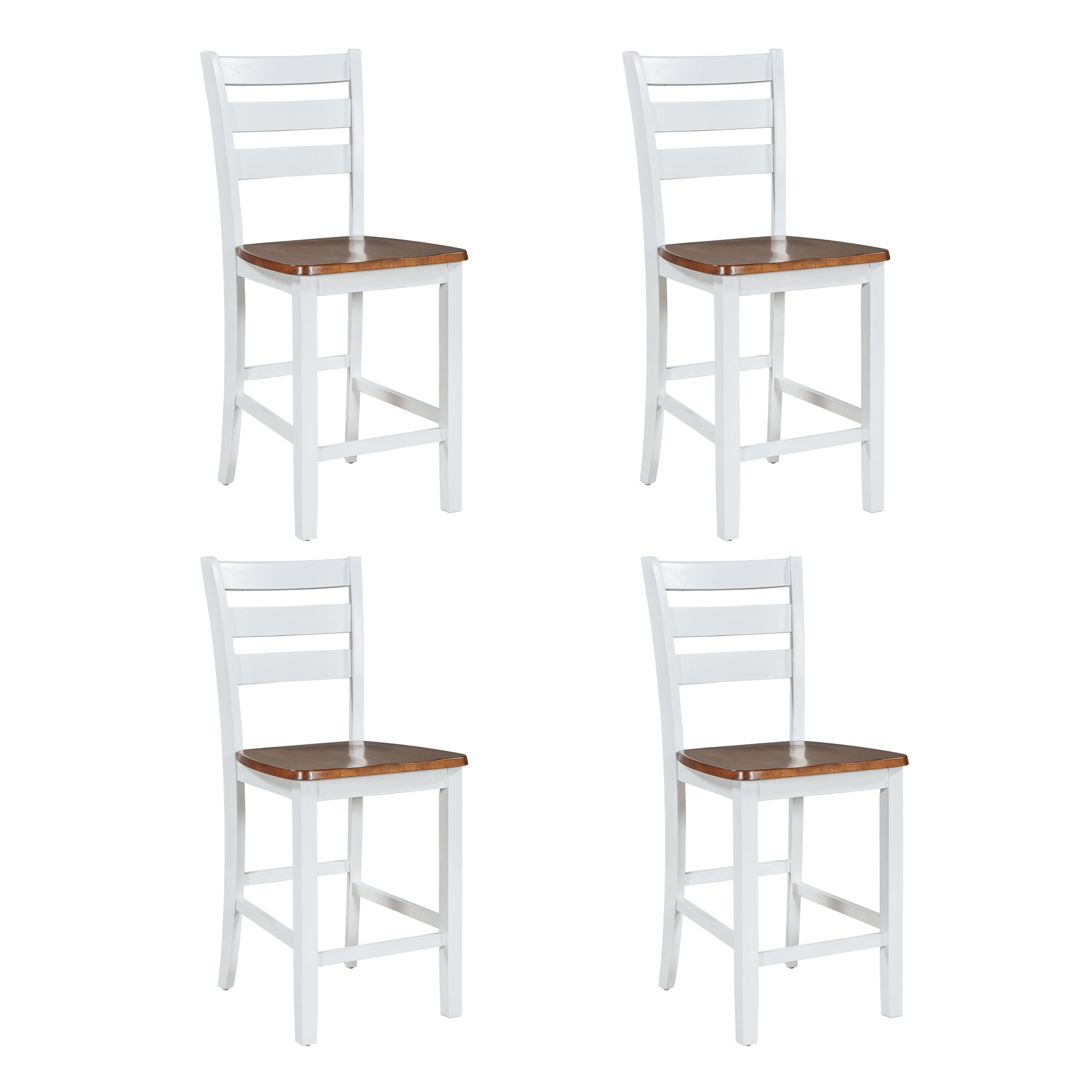 Counter Height Dining Chair Set, Wood Kitchen Chairs with High Back and