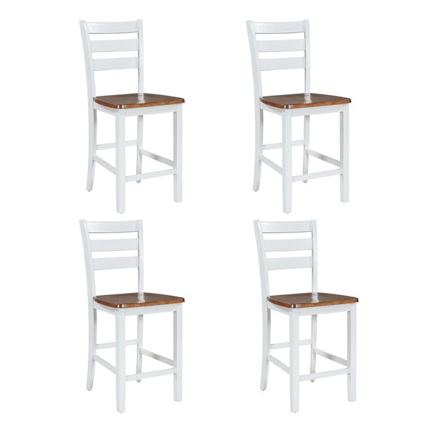 Counter Height Dining Chair Set, Wood Kitchen Chairs with High Back and