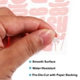 thumbnail image 3 of Kit de letras y números de vinilo Uxcell, calcomanías autoadhesivas para buzón, señal en rosa, 612 piezas, 6 hojas, 3 of 6