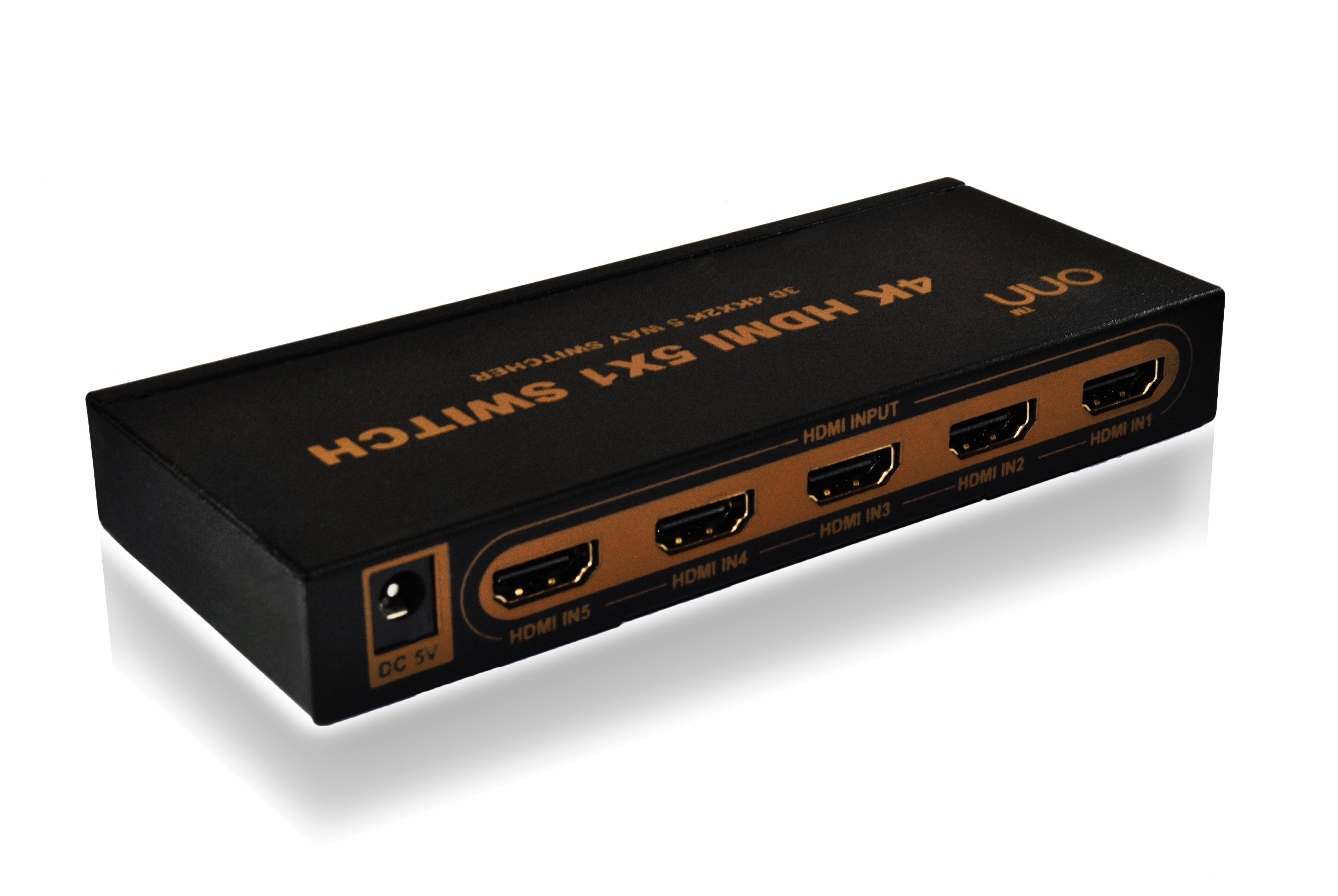 Refurbished ONN ONB17AV008E 5 Port High Speed HDMI Switch with IR