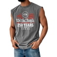 thumbnail image 2 of Men's Crew Neck Muscle Tee with "We the People" Constitution Quote and "1776 to 2026" 250 Years Graphic, Soft Cotton Blend for Daily Wear or Civic Events Dark Gray M, 2 of 4