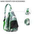thumbnail image 2 of Hawaiian Print Sling Backpack - Colorful Monstera & Palm Leaf Design Crossbody Bag, Fashionable Multi-Functional Pack, 2 of 4