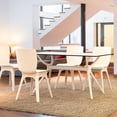 thumbnail image 5 of Luxury Commercial Living 55" White Sleek Rectangular Outdoor Patio Dining Table, 5 of 6
