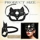 thumbnail image 2 of Máscara de gato para Halloween para mujer, Piel ecológica, 16,5 x 20 cm, Color negro, 2 of 5