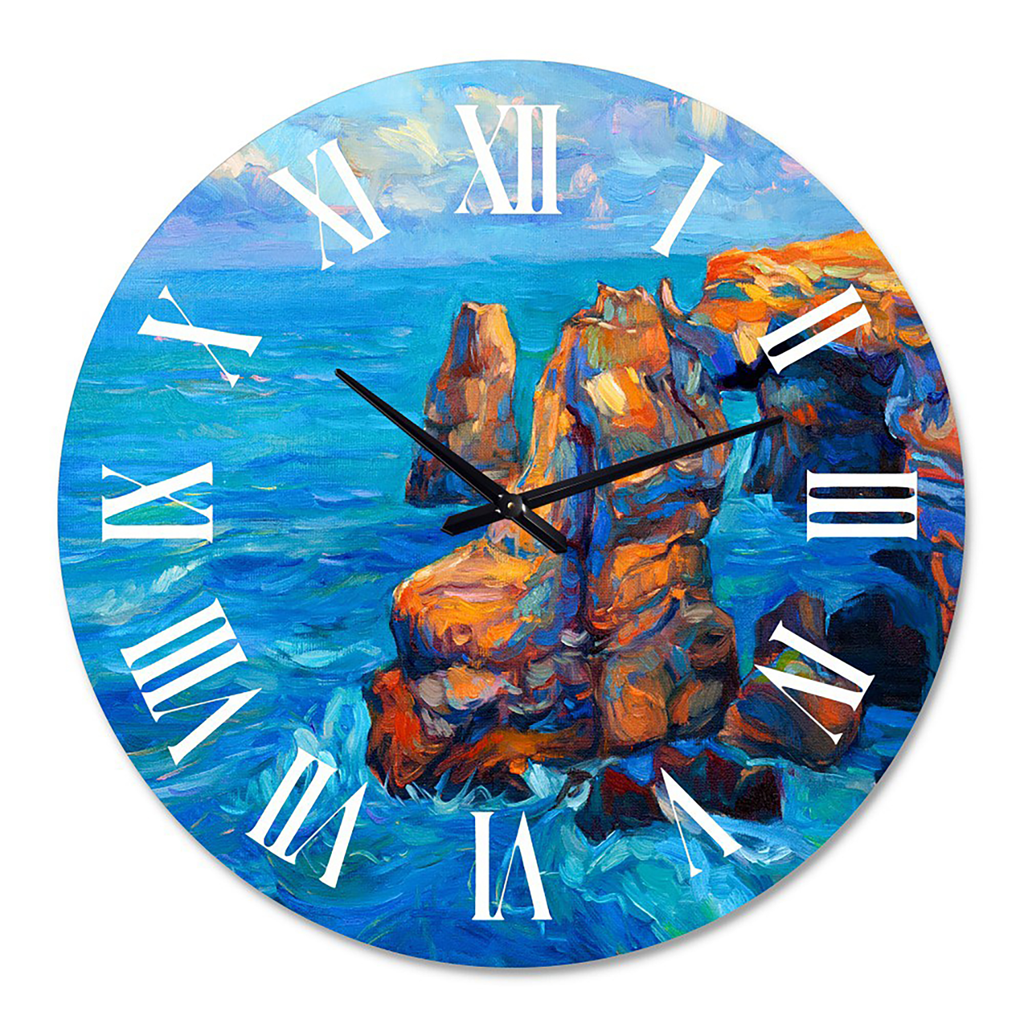 Designart 1 in Quartz Coastal Wall Clock