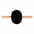 thumbnail image 7 of Solitaire Engagement Ring for Women - 2.5ct Natural Onyx in 14K Rose Gold Promise Ring, 7 of 7
