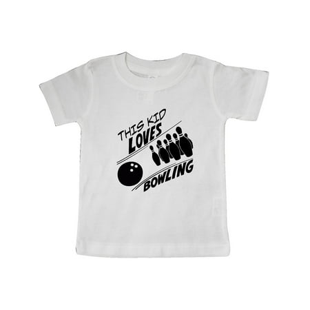 

Inktastic This Kid Loves Bowling Gift Baby Boy or Baby Girl T-Shirt