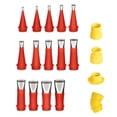 thumbnail image 1 of Clearance! Delayuji One Set of One Stainless Nozzles Integrated Rubber Nozzle Tool Kit Various Sizes Cartridge Tips Transparent Silicone Tubes Silicone Pointed Cartridge Tips One Size Red, 1 of 9
