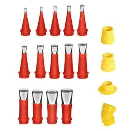 

DANMENG Drill Bits Accessories One Set of One Stainless Steel Nozzles Integrated Rubber Nozzle Tool Kit Various Sizes Cartridge Tips Transparent Silicone Tubes Silicone Pointed Cartridge Tips