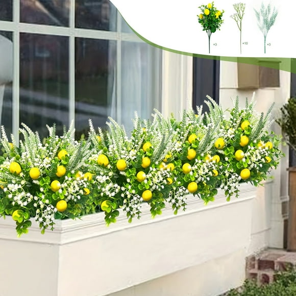 Uuiauoio Artificial Flower Stem Arrangement, Spring Wildflower and Berry Spray with Green Leaves, Floral Decor for Vase and Easter Display, Realistic Plastic Greenery Branch