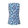 thumbnail image 5 of Lsque Blue Butterflies Printed Workout Tank Tops for Women, Athletic Sports Tank Tops, Compression Sleeveless Dry Fit Shirts,Sleeveless Yoga Shirt-Medium, 5 of 9