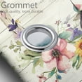 thumbnail image 3 of Hummingbird 4 Pcs Shower Curtain Set Spring Flower Bird Vintage Wooden Board with Non-Slip Rugs Toilet Lid Cover and Bath Mat Bathroom Decor Set, 72x72 Inch, 3 of 4